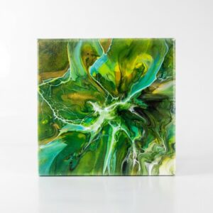 Obraz "Ciemna zieleń" pokryty werniksem 20 cm x 20 cm
